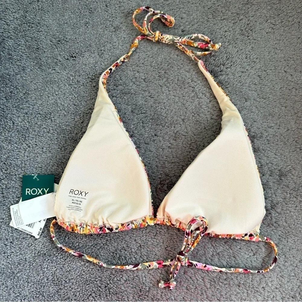 Roxy Floral Bikini Triangle Top and Ultracheeky Bottom - Picture 5 of 9